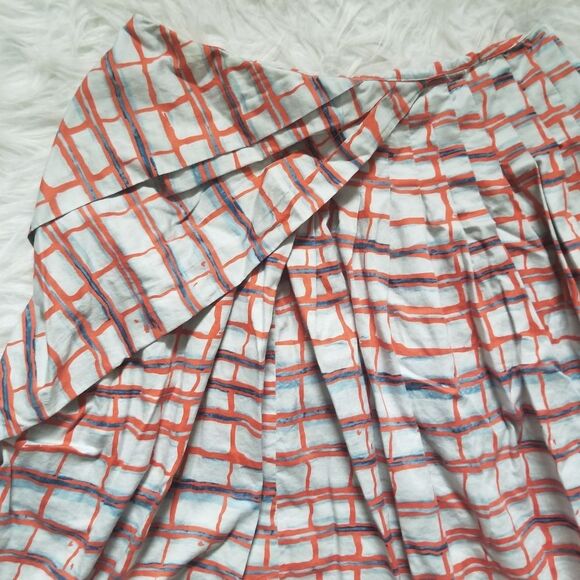 Anthro Maeve Assymetrical Pleated Midi Skirt 2 - Picture 5 of 9